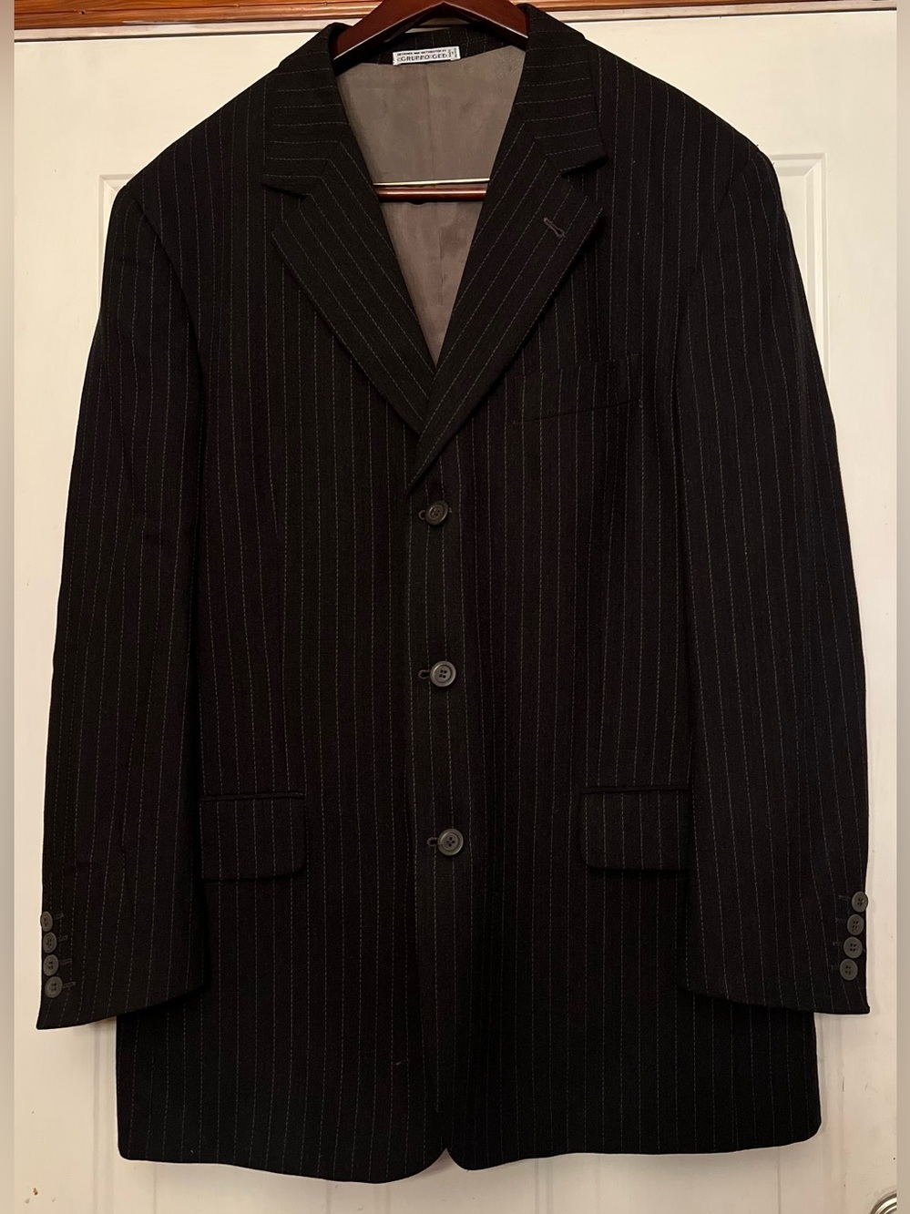 Gruppo GFT 3 Piece Suit 100% Virgin Wool Pinstripe - 42R - 35x30 - Picture 4 of 12